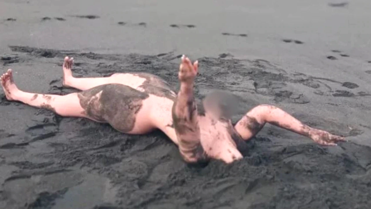 A naked 'corpse' was found on the beach in New Zealand, but the reality was something else