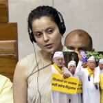 Aam Aadmi Party protests against Kangana Ranaut's statement in Karnal Demand for dismissal and resignation from BJP