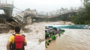 Bridges destroyed due to floods in Uttarakhand and Karnataka, devastation caused by heavy rains in Himachal and Jammu