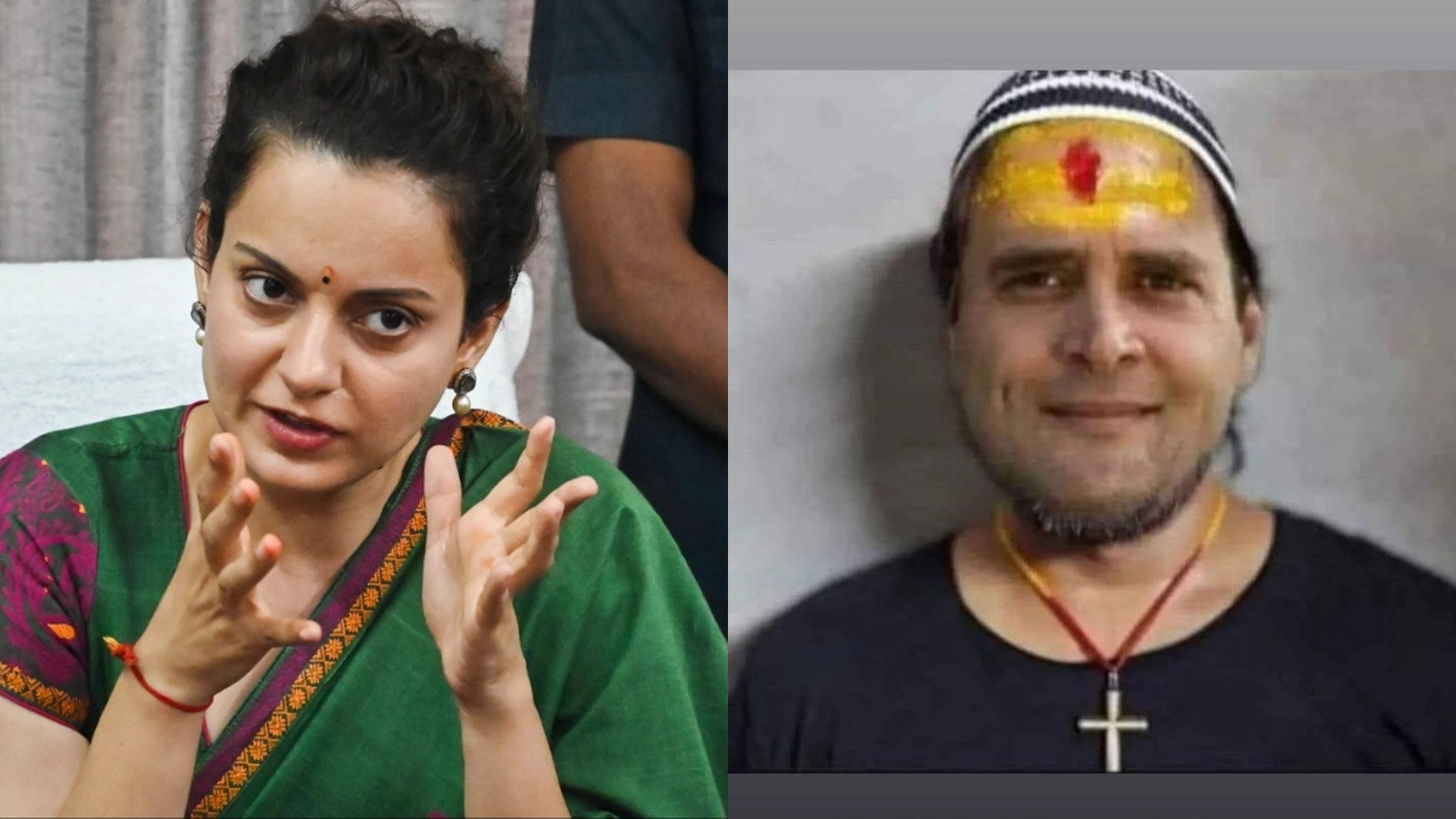 Kangana Ranaut posted a morphed photo of Rahul Gandhi on social media, got trolled