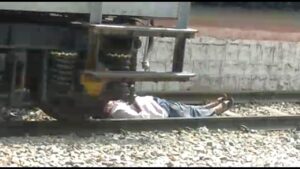 Man tried to commit suicide due to not getting married, saved his life as he lay in front of a train