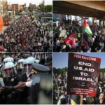 Over 2,000 pro-Palestinian protesters march outside Democratic convention for third night, 56 detained