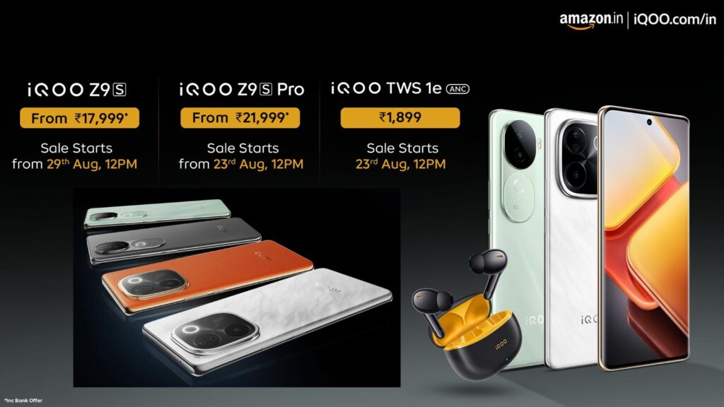 iQOO Z9s Pro 5G and iQOO Z9s 5G Launched Alongside iQOO TWS 1e