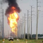 Deer Park pipeline fire visible from International Space Station