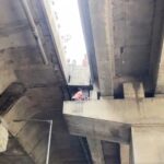 In Noida, a girl riding a scooter was hit by a car and jumped and fell on the pillar of a flyover