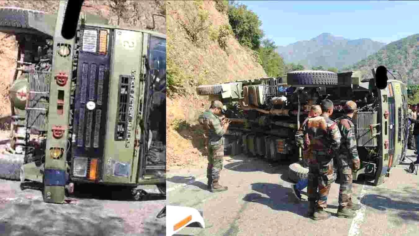 Army truck overturned, soldier crushed to death