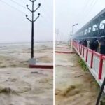 People scream, run off bihar bridge as kosi river water rises amid floods